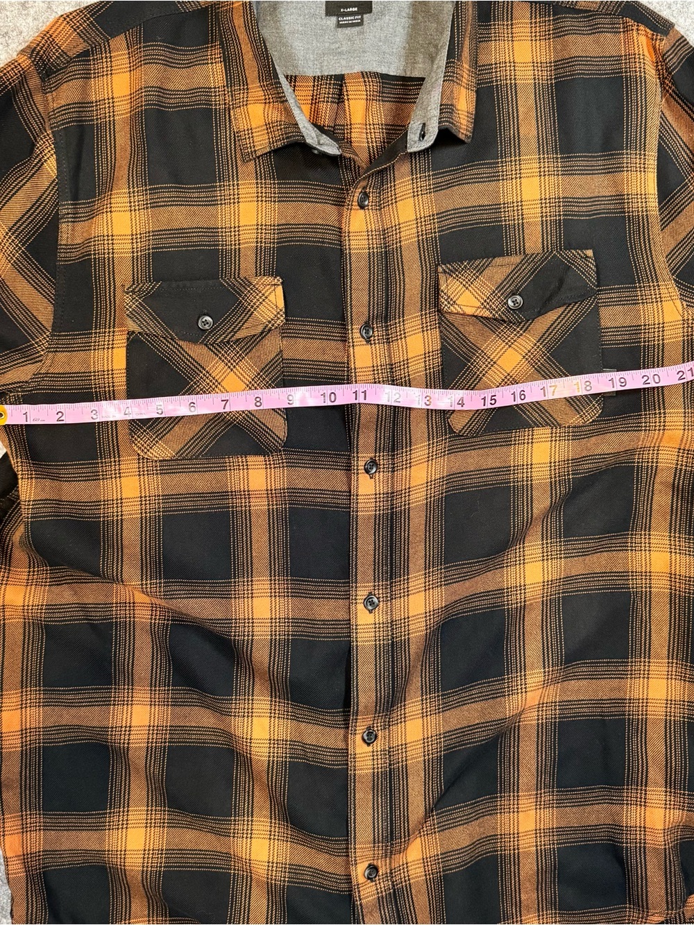 Vans Monterey III Plaid Flannel Shirt Black Orange Men’s XL - Picture 11 of 14